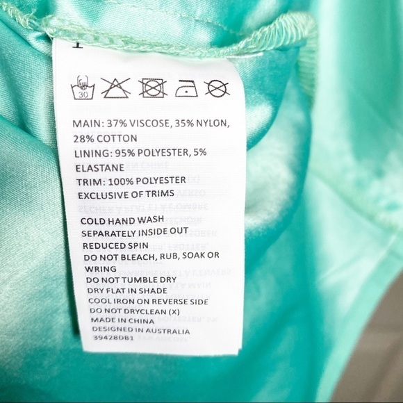 Bardot NWOT Lace Sheath Mint Green Cocktail Dress - Picture 5 of 10